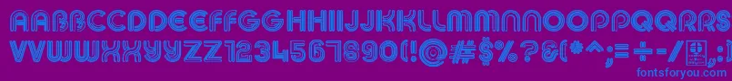 フォントMACCOS BOLD Demo – 紫色の背景に青い文字