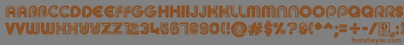 MACCOS BOLD Demo Font – Brown Fonts on Gray Background