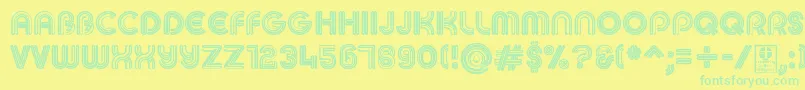 MACCOS BOLD Demo Font – Green Fonts on Yellow Background