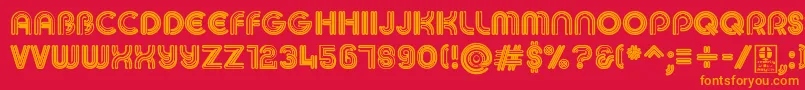 MACCOS BOLD Demo Font – Orange Fonts on Red Background
