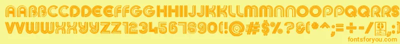 MACCOS BOLD Demo Font – Orange Fonts on Yellow Background