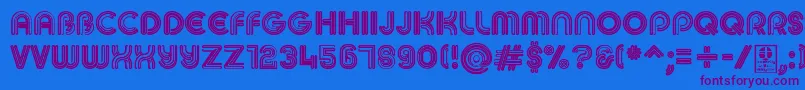 MACCOS BOLD Demo Font – Purple Fonts on Blue Background