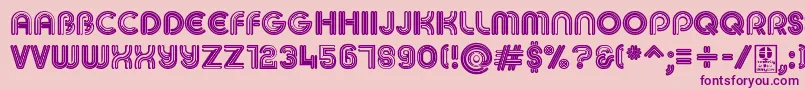 MACCOS BOLD Demo Font – Purple Fonts on Pink Background