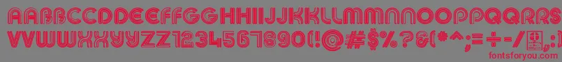 MACCOS BOLD Demo-Schriftart – Rote Schriften auf grauem Hintergrund