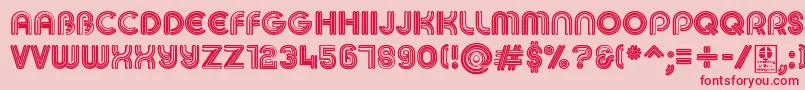 MACCOS BOLD Demo Font – Red Fonts on Pink Background