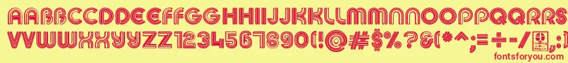 フォントMACCOS BOLD Demo – 赤い文字の黄色い背景