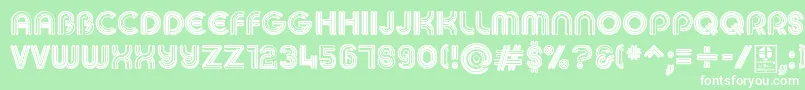 MACCOS BOLD Demo Font – White Fonts on Green Background