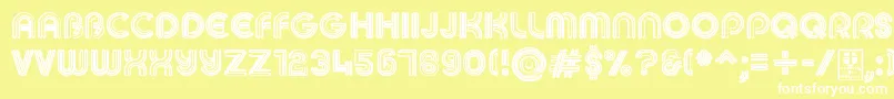MACCOS BOLD Demo Font – White Fonts on Yellow Background