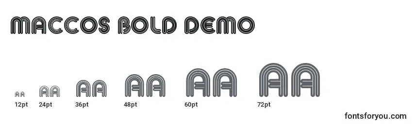 MACCOS BOLD Demo Font Sizes