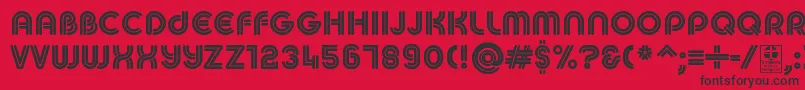 MACCOS DOUBLE Demo Font – Black Fonts on Red Background