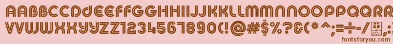 MACCOS DOUBLE Demo Font – Brown Fonts on Pink Background