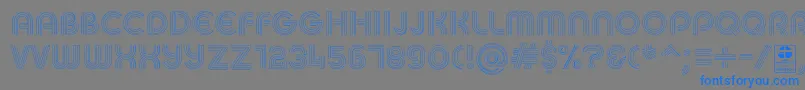 MACCOS LIGHT Demo Font – Blue Fonts on Gray Background