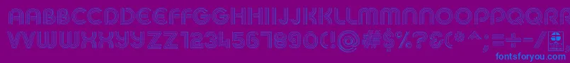 MACCOS LIGHT Demo Font – Blue Fonts on Purple Background