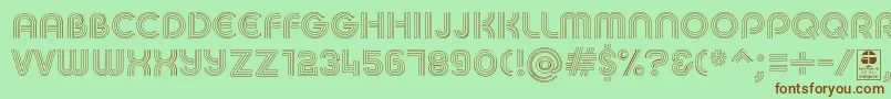 MACCOS LIGHT Demo-fontti – ruskeat fontit vihreällä taustalla