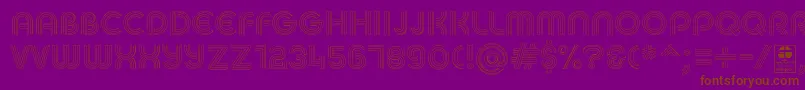フォントMACCOS LIGHT Demo – 紫色の背景に茶色のフォント