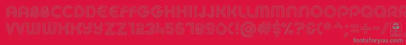 MACCOS LIGHT Demo Font – Gray Fonts on Red Background