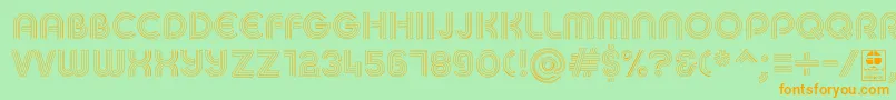 MACCOS LIGHT Demo Font – Orange Fonts on Green Background