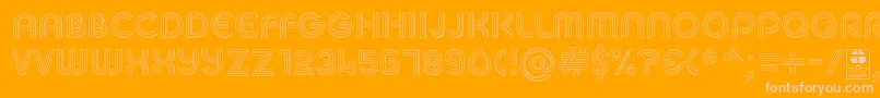 MACCOS LIGHT Demo Font – Pink Fonts on Orange Background