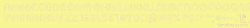 MACCOS LIGHT Demo Font – Pink Fonts on Yellow Background