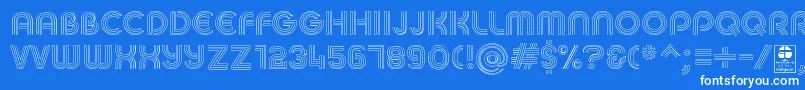 MACCOS LIGHT Demo Font – White Fonts on Blue Background