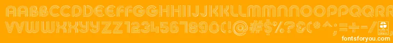 MACCOS LIGHT Demo Font – White Fonts on Orange Background