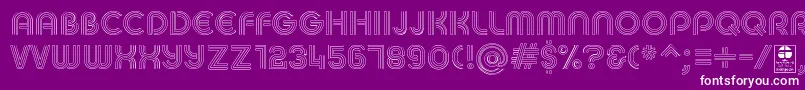 MACCOS LIGHT Demo Font – White Fonts on Purple Background