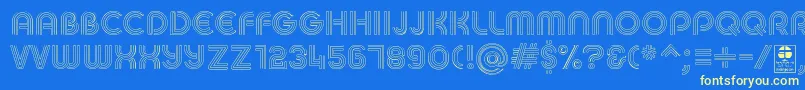 MACCOS LIGHT Demo Font – Yellow Fonts on Blue Background