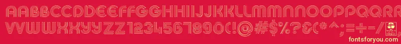 MACCOS LIGHT Demo Font – Yellow Fonts on Red Background