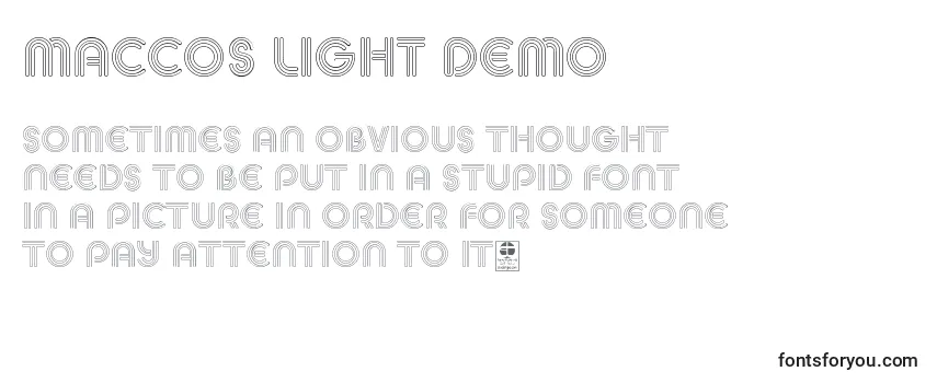 フォントMACCOS LIGHT Demo