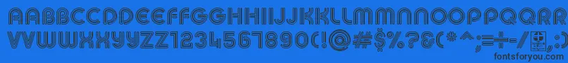 MACCOS REGULAR Demo Font – Black Fonts on Blue Background