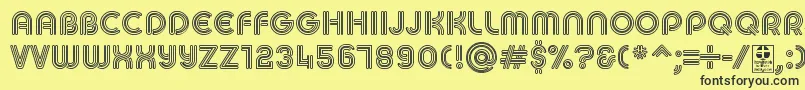 MACCOS REGULAR Demo Font – Black Fonts on Yellow Background