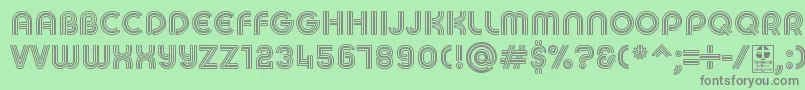 MACCOS REGULAR Demo Font – Gray Fonts on Green Background