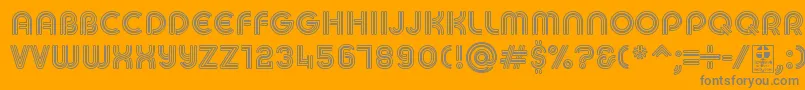 MACCOS REGULAR Demo Font – Gray Fonts on Orange Background