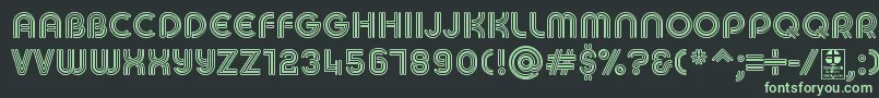 MACCOS REGULAR Demo Font – Green Fonts on Black Background