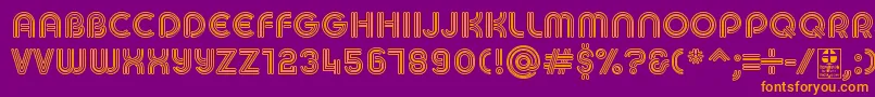 MACCOS REGULAR Demo Font – Orange Fonts on Purple Background