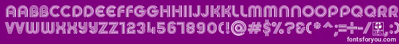 MACCOS REGULAR Demo Font – White Fonts on Purple Background