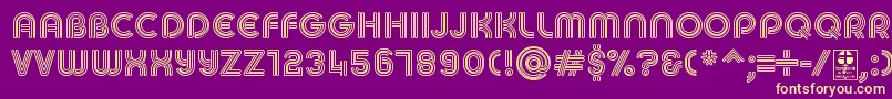 MACCOS REGULAR Demo Font – Yellow Fonts on Purple Background