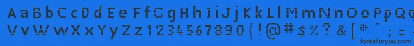 Шрифт MaceriamSimplex – чёрные шрифты на синем фоне