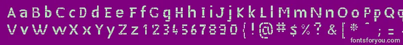 フォントMaceriamSimplex – 紫の背景に緑のフォント