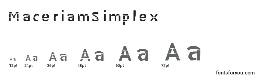 Размеры шрифта MaceriamSimplex