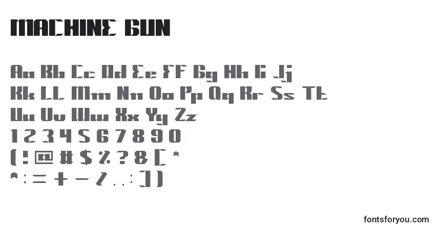 MACHINE GUNフォント–アルファベット、数字、特殊文字