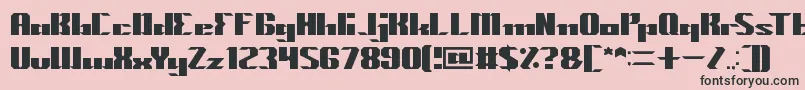 MACHINE GUN Font – Black Fonts on Pink Background