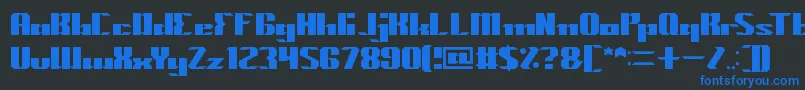 MACHINE GUN Font – Blue Fonts on Black Background
