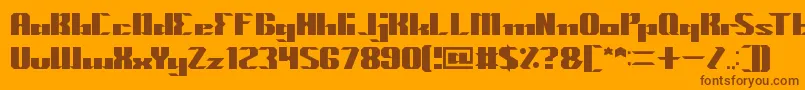 MACHINE GUN Font – Brown Fonts on Orange Background