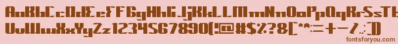 MACHINE GUN Font – Brown Fonts on Pink Background