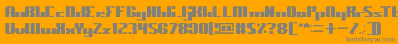 MACHINE GUN Font – Gray Fonts on Orange Background