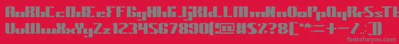 MACHINE GUN Font – Gray Fonts on Red Background