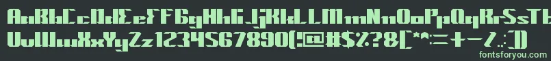 MACHINE GUN Font – Green Fonts on Black Background