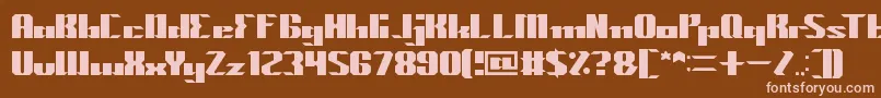 MACHINE GUN Font – Pink Fonts on Brown Background