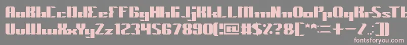 MACHINE GUN Font – Pink Fonts on Gray Background